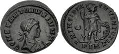 Selections from the DiMarzio Collection of London Mint Æs Constantine II. As Caesar, AD 316-337. Æ Follis (19mm, 2.90 g, 6h). PRINCIPIA IVVENTVTIS Type. Londinium (London) mint. Struck AD 317-318. Lau