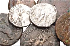 GREEK. Egypt & North Africa. AR & Æ of Ptolemaic Kings. Includes: Ptolemy II. Æ Hemidrachm. Svoronos 1127 // Ptolemy III. Æ Hemidrachm. Svoronos 1167 // Ptolemy IV. Æ Pentobol. Svoronos 974 // Ptolemy