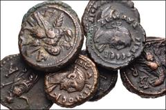 ROMAN. Provincial. BI from Egypt, Alexandria. Includes: all tetradrachms. Claudius II Gothicus, Aurelian, Probus, Carinus as Caesar , Carinus, Diocletian, and Maximianus (2). Near VF-VF. LOT SOLD AS I
