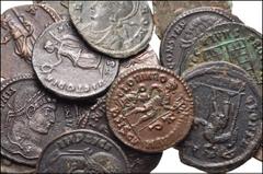 ROMAN. Imperial. Æ Antoniniani, Folles and later. Includes: Antoninianii (6), Folles and later (28). There in one barbarous radiate, several Jovians and a Julian II in the mix. Fine to VF, with patina