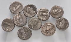 Large Lots ROMAN. Provincial. Lot of ten (10) Alexandria BI Tetradrachms. Includes: various rulers and types. Fine to Near VF. LOT SOLD AS IS, NO RETURNS. Ten (10) coins in lot.