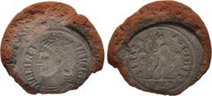 Counterfeiters' Molds and Dies ROMAN IMPERIAL. 4th Century AD. Terracotta counterfeiter's mold (32mm, 5.93 g). Part of a mold for casting coins, impressed with the obverse of a follis of Galeria Valer