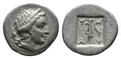 Greek (Silver, 0.86g 13mm) Lycia. Lycian League. Masikytes (BC 48-23) 1/4 Drachm