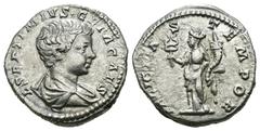 Roman Imperial Coins Weight 3.37 gr - Diameter 17 mm Silver Roman Imperial Coin GETA (209 - 211 n. Chr.). Denar. 198 - 200 n. Chr. (unter Septimius Severus). Laodicea ad Mare…Obv : L SEPTIMIVS GETA CA
