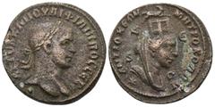 Provincial Philippus I. Arabs. (244-249 AD). Æ Bronze. Seleucis and Pieria. Antioch. Obv: laureate bust of Philippus I. Arabs right. Rev: bust of Tyche right. Weight 16.16 gr - Diameter 29 mm