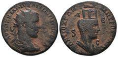 Roman Provincial Philippus I. Arabs. (244-249 AD). Æ Bronze. Seleucis and Pieria. Antioch. Obv: laureate bust of Philippus I. Arabs right. Rev: bust of Tyche right. artificial sandpatina. Weight 16,11