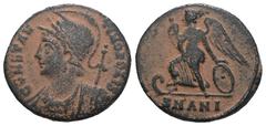Roman Imperial Constantinopolis commemorative AE Nummus, Thessalonica. Constantine I (306-337 AD). AE Nummus , Thessalonica, 330-333. Weight 2,58 gr - Diameter 16 mm.