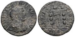 Roman Provincial ROMAN PROVINCIAL PISIDIA. Antioch. (D) Philip I of the Arabs (244-249). Bust with radiant crown, drapery and cuirass / Aquila between two standards. Weight 8,64 gr - Diameter 24 mm.