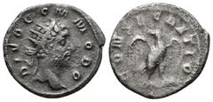 Roman Imperial Divus Commodus (died 192) AR Antoninianus (Silver, 3.51g, 23mm) Rome, Struck under Trajan Decius, 250-251. Obv: DIVO COMMODO - head of Divus Commodus facing right, radiate. Rev: CONSECR