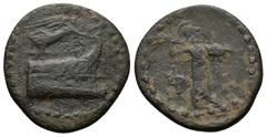 Greek (Bronze, 3.19g 20mm) LYCIA. Phaselis. Ae (Circa 190-167 BC). AE Prow right; above, crowning Nike flying right. Rev. Athena advancing right, brandishing spear and holding shield.