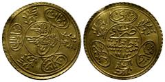 Gold / Electrum (Gold, 1.79g 22mm) OTTOMAN EMPIRE. Mahmud II (AH 1223-1255 / 1808-1839 AD). Yirmilik Cedid Mahmudiye. Qustantiniya (Constantinople) mint. Dated AH 1223//28 (1836 AD). Pere 773; KM 645;