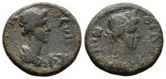 Roman Provincial (Bronze, 2.99g 18mm) MYSIA. Pergamum. time of Trajan to Hadrian, 98-138. Ae Draped bust of the Senate of Pergamum to right. Rev. Turreted and draped bust of Roma to right