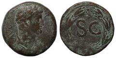 Roman Provincial SYRIA, Seleucis and Pieria. Antioch. Otho, 69. As (bronze, 14.00 g, 27 mm). [IMP M OTHO CAE] AVG Laureate head of Otho to right. Rev. Large S C within laurel wreath. McAlee 321; RPC I