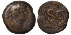 Roman Provincial SYRIA, Seleucis and Pieria. Antioch. Otho, 69. As (bronze, 17.23 g, 28 mm). [IMP M OTHO CAE AVG] Laureate head of Otho to right. Rev. Large S C within laurel wreath. McAlee 321; RPC I