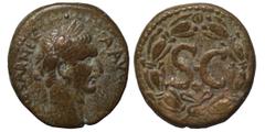 Roman Provincial SYRIA, Seleucis and Pieria. Antioch. Nerva, 96-98. Ae (bronze, 6.93 g, 21 mm). IMP CAESAR NERVA AVG III COS Laureate head of Nerva to right. Rev. Large S•C; below, Ϛ; all within laure