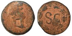Roman Provincial SYRIA, Seleucis and Pieria. Antioch. Otho, 69. As (bronze, 13.72 g, 28 mm). [IMP M OTHO CAE AVG] Laureate head of Otho to right; c/m. Rev. Large S C within laurel wreath. McAlee 321; 
