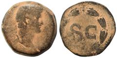 Roman Provincial SYRIA, Seleucis and Pieria. Antioch. Otho, 69. As (bronze, 14.48 g, 27 mm). [IMP M OTHO CAE AVG] Laureate head of Otho to right. Rev. Large S C within laurel wreath. McAlee 321; RPC I