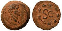 Roman Provincial SYRIA, Seleucis and Pieria. Antioch. Galba, 68-69. Ae (bronze, 8.46 g, 25 mm). IM·SER·SVL·GALBA·CAE AVG Laureate head of Galba to right. Rev. Large S C within laurel wreath. RPC I 431