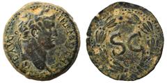 Roman Provincial SYRIA, Seleucis and Pieria. Antioch. Otho, 69. As (bronze, 12.32 g, 33 mm). IMP M OTHO CAE AVG Laureate head of Otho to right. Rev. Large S C within laurel wreath. McAlee 321; RPC I 4