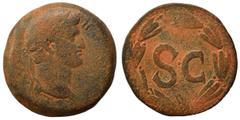 Roman Provincial SYRIA, Seleucis and Pieria. Antioch. Otho, 69. As (bronze, 15.41 g, 27 mm). [IMP M OTHO CAE AVG] Laureate head of Otho to right. Rev. Large S C within laurel wreath. McAlee 321; RPC I