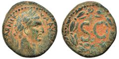Roman Provincial SYRIA, Seleucis and Pieria. Antioch. Nerva, 96-98. Ae (bronze, 7.21 g, 21 mm). [IMP CAE]SAR NERVA AVG [III COS] Laureate head of Nerva to right. Rev. Large S•C within laurel wreath; [