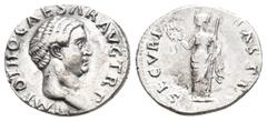 ROMAN IMPERIAL OTHO, 69 AD. AR, Denarius. Obv: IMP OTHO CAESAR AVG TR P Bare head of Otho right. Rev: SECVRI – TAS P R Securitas, draped, standing left holding wreath and sceptre. BMC 19. RIC 10. C 15