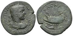 Roman Provincial LYCIA. Phaselis. Gordian III (238-244). Ae. Obv: ΑV Κ ΜΑΡ ΑΝΤ ΓΟΡΔΙΑΝΟC CЄ. Laureate, draped and cuirassed bust right. Rev: ΦΑCΗΛΙΤωΝ. Galley left. Below, two dolphins Lykien, 268–9 C