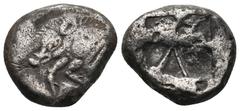 Greek DYNASTS OF LYCIA. Uncertain Dynast (Circa 520-460 BC). Stater. Obv: Forepart of boar left. Rev: Irregular incuse square. Falghera 11; SNG Copenhagen Suppl. 368; SNG von Aulock 8460. Condition: F
