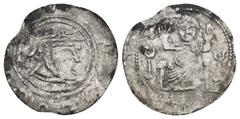 MEDIEVAL&ISLAMIC AUSTRIA, Steiermark (Margrave). Otakar III. 1124-1164. AR Pfennig. Enns mint. Obv: Figure enthroned facing, raising both arms; benediction hand to left, face to right. Rev: Crowned bu
