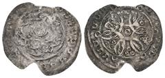 MEDIEVAL&ISLAMIC AUSTRIA. Formbach (Abbey). Anonymous. Circa 1140-1165. AR Pfennig. Neunkirchen mint. Obv: Facing head within polylobe; horseshoes in margin. Rev: Six-petalled rosette with annulets at