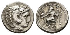 GREEK Alexander III. "the Great" AR Drachm, lifetime issue Kings of Macedon . Alexander III. "the Great" (336-323 BC). AR Drachm , Sardis c. 334-323 BC. Obv. Head of Herakles right, wearing lion's ski