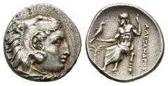 GREEK Kingdom of Macedon. Alexander III 'the Great' AR Drachm.Kingdom of Macedon. Alexander III 'the Great' AR Drachm. Abydos, circa 325-323 BC. Lifetime issue. Head of Herakles right, wearing lion's 