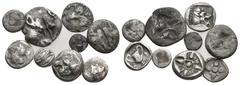 Lots 9 GREEK SILVER/BILLON COIN LOT See Picture. No return.