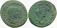 RöMISCHE MüNZEN Kaiserliche Prägungen Philippus I. Arabs und Philippus II No: 745 Schätzpreis/Estimation DM 1500.- Philippus I. Arabs und Philippus II. Bronze, Antiochia am Orontes. Beider Büsten hint