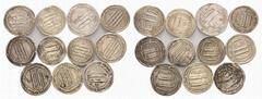 An Old Collection of Early Islamic Silver Coins in Lotd Abbasid, caliph al-Mahdi, 158-169 H, dirham 11 pieces including a particularly interesting dirham from al-Basra 167 H, with the caliph and Nusay