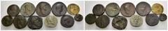 ANTIKE LOTS Römische Münzen Römische Kaiser Sesterze des Hadrianus, Antoninus Pius, Lucius Verus, Clodius Albinus und Didius Julianus. Dazu Quadrans des Annius Verus (?), Dupondius des Domitianus sowi