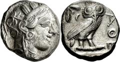 Attika Athen Tetradrachme 448/415 v. Chr. 16.74 g. Kopf der Athena / Eule. Svoronos, Tf. 15, 33 Sehr schön