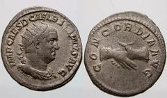 RÖMISCHE MÜNZEN (ROMAN COINS) -Kaiserliche Prägungen -Kaiserliche Prägungen 937. Balbinus, 238.. Antoninian. Büste / Verschränkte Hände. RIC 10; C. 3. 4.57 g. Sehr schön Schätzung (estimation): 300,--