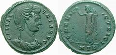 RÖMISCHE MÜNZEN (ROMAN COINS) -Kaiserliche Prägungen -Kaiserliche Prägungen 1079. Maximianus II. Galerius für Galeria Valeria.. Follis 308/310, Heraclea. Büste mit Diadem / Venus mit Apfel. RIC 43; C.