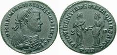 RÖMISCHE MÜNZEN (ROMAN COINS) -Kaiserliche Prägungen -Kaiserliche Prägungen 1087. Constantius I. Chlorus für Maximianus I. Herculius (Senior Augustus).. Follis 305/307, Trier. Büste in Kaiserornat mit