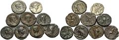Römische Provinzialprägungen Ägypten Alexandria. Valerianus I. Billon-Tetradrachme Jahr 1 (= 253/254); Bronze-Tetradrachme Jahr 5 (= 257/258). Gallienus. Bronze-Tetradrachmen Jahr 9 (= 261/262), Jahr 