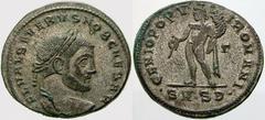 RÖMISCHE MÜNZEN (ROMAN COINS) -Kaiserliche Prägungen -Kaiserliche Prägungen 1087. Constantius I. Chlorus für Valerius Severus.. Follis 305/306, Serdica. Büste / Genius mit Patera und Füllhorn. RIC 13a
