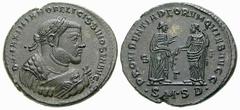 RÖMISCHE MÜNZEN (ROMAN COINS) -Kaiserliche Prägungen -Kaiserliche Prägungen 926. Constantius I. Chlorus für Maximianus I. Herculius (Senior Augustus).. Follis 305/306, Serdica. Büste in Kaiserornat mi