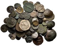 Antike Münzen Sammlungsrest Dabei 1 attische Tetradrachme neuen Stils, 1 keltische Drachme, 1 sasanidische Drachme und diverses griechisches Kleinsilber sowie zahlreiche römische Gepräge mit 3 Sesterz