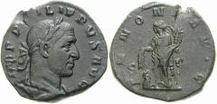 RÖMISCHE MÜNZEN (ROMAN COINS) -Kaiserliche Prägungen -Kaiserliche Prägungen 868. Philippus I. Arabs, 244-249.. Sesterz 245/247. Büste / Annona mit Ähren und Doppelfüllhorn vor Modius. RIC 168d; C. 29.