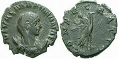 RÖMISCHE MÜNZEN (ROMAN COINS) -Kaiserliche Prägungen -Kaiserliche Prägungen 555. Valerianus I. für Diva Mariniana.. Antoninian 254. Verschleierte Büste über Mondsichel / Kaiserin auf fliegendem Pfau. 