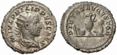 RÖMISCHE MÜNZEN (ROMAN COINS) -Kaiserliche Prägungen -Kaiserliche Prägungen 761. Philippus I. Arabs für Philippus II.. Antoninian 244/246. Büste / Priestergerätschaften. RIC 215; C. 32. 4.94 g. Sehr s