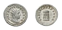 RÖMISCHE MÜNZEN (ROMAN COINS) ->Kaiserliche Prägungen ->Kaiserliche Prägungen 838. Philippus I. Arabs, 244-249.. Antoninian 248, auf die Tausendjahrfeier der Gründung Roms. Büste / Säule mit Inschrift