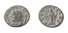 RÖMISCHE MÜNZEN (ROMAN COINS) ->Kaiserliche Prägungen ->Kaiserliche Prägungen 4586. Philippus I. Arabs, 244-249.. Antoninian 247/249, Antiochia. Büste / Aequitas mit Waage und Füllhorn. RIC -; C. 8. 3