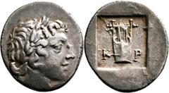 GRIECHISCHE MÜNZEN Lykien Kragos Hemidrachme 44/18 v. Chr., Prägung für die Lykische Liga. Kopf des Apollon / Kithara in flachem Quadratum incusum. Troxell, Lycian League (NNM 162), S. 132, 84. 1.97 g